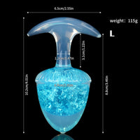 Aurora Chestnut Crystal Silicone Anal Plug with T-Bar Base - Lurevibe