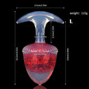 Aurora Chestnut Crystal Silicone Anal Plug with T-Bar Base - Lurevibe