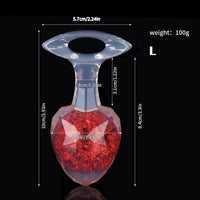 Aurora Faceted Diamond Crystal Silicone Anal Plug with Oval Pull-Loop Base - Lurevibe