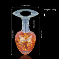 Aurora Faceted Diamond Crystal Silicone Anal Plug with Oval Pull-Loop Base - Lurevibe
