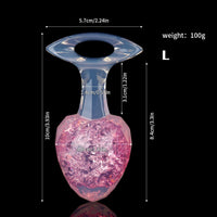 Aurora Faceted Diamond Crystal Silicone Anal Plug with Oval Pull-Loop Base - Lurevibe