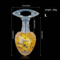 Aurora Faceted Diamond Crystal Silicone Anal Plug with Oval Pull-Loop Base - Lurevibe