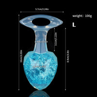 Aurora Faceted Diamond Crystal Silicone Anal Plug with Oval Pull-Loop Base - Lurevibe