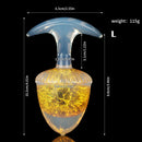 Aurora Chestnut Crystal Silicone Anal Plug with T-Bar Base - Lurevibe