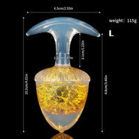 Aurora Chestnut Crystal Silicone Anal Plug with T-Bar Base - Lurevibe