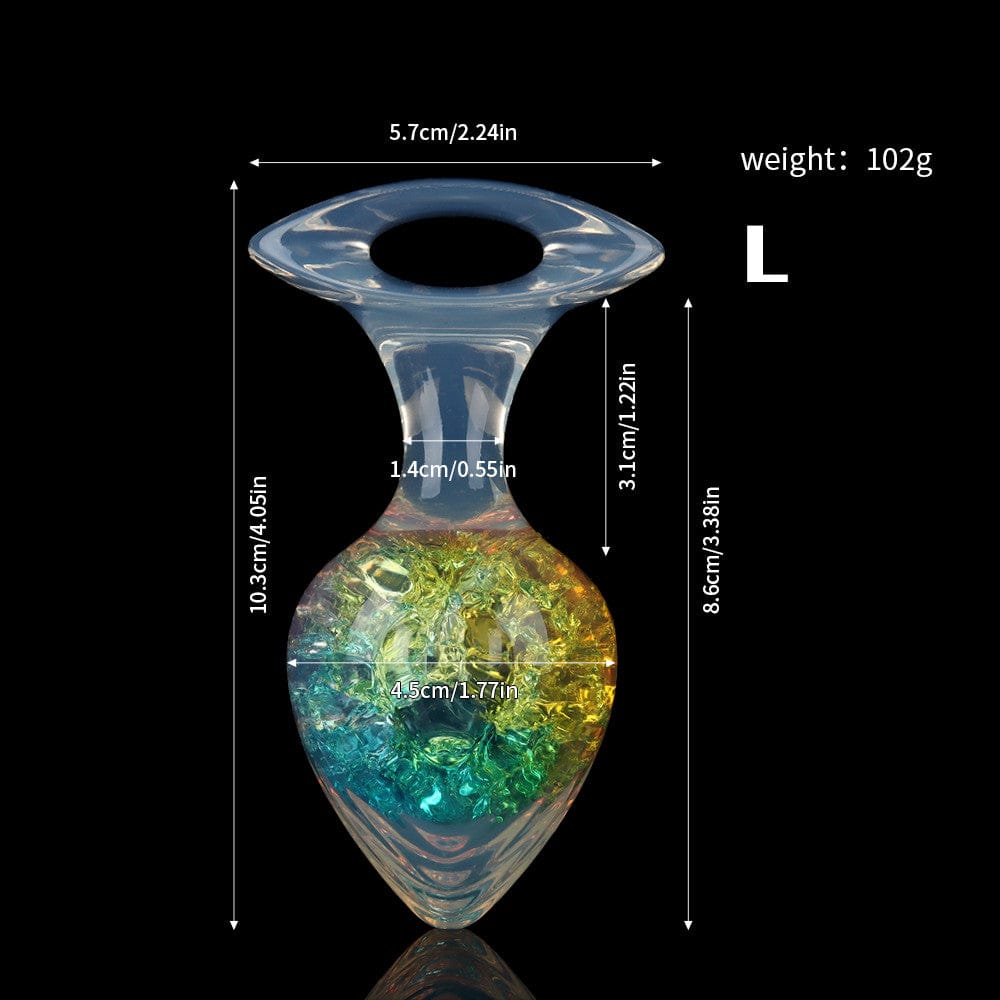 Aurora Crystal Heart-Shaped Anal Plug with Ergonomic Finger-Loop Base - Lurevibe