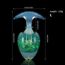 Aurora Bean Sprout Crystal Silicone Anal Plug with T-Bar Base - Lurevibe
