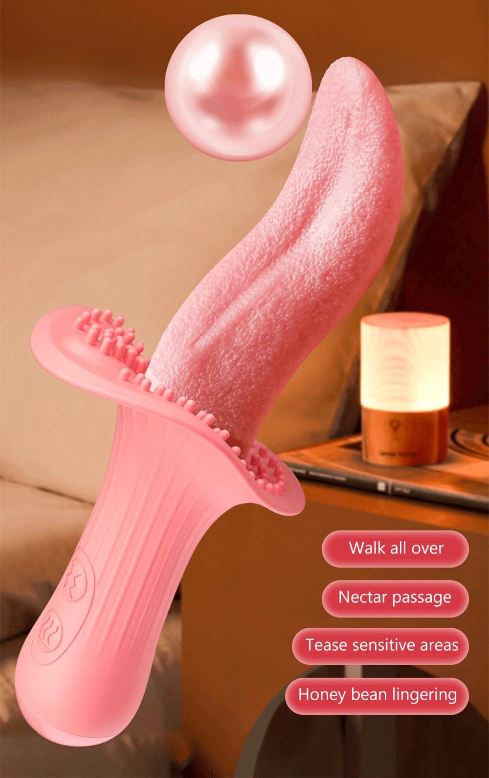 Lurevibe - Rose Realistic Tongue Licking Massage Vibrator - Lurevibe