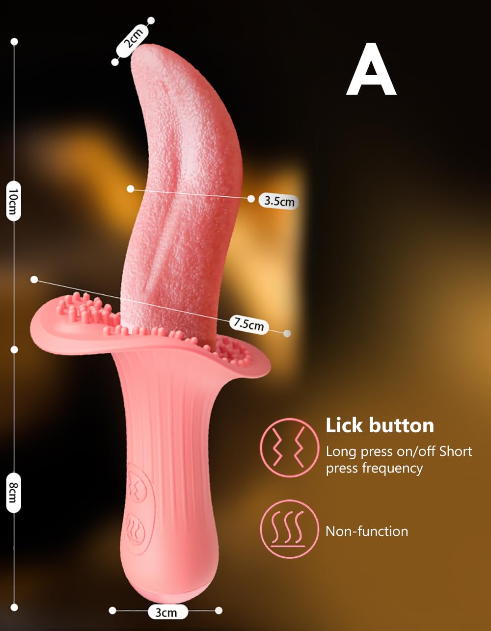 Lurevibe - Rose Realistic Tongue Licking Massage Vibrator - Lurevibe