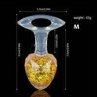 Aurora Faceted Diamond Crystal Silicone Anal Plug with Oval Pull-Loop Base - Lurevibe
