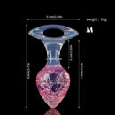 Aurora Crystal Heart-Shaped Anal Plug with Ergonomic Finger-Loop Base - Lurevibe