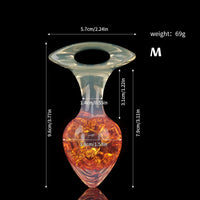 Aurora Crystal Heart-Shaped Anal Plug with Ergonomic Finger-Loop Base - Lurevibe