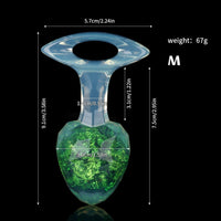 Aurora Faceted Diamond Crystal Silicone Anal Plug with Oval Pull-Loop Base - Lurevibe