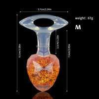 Aurora Faceted Diamond Crystal Silicone Anal Plug with Oval Pull-Loop Base - Lurevibe