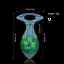 Aurora Drill Bit Crystal Silicone Anal Plug with Oval Pull Loop - Lurevibe