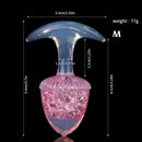 Aurora Chestnut Crystal Silicone Anal Plug with T-Bar Base - Lurevibe