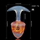Aurora Chestnut Crystal Silicone Anal Plug with T-Bar Base - Lurevibe