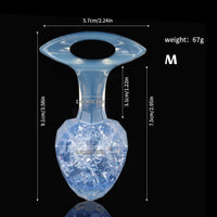 Aurora Faceted Diamond Crystal Silicone Anal Plug with Oval Pull-Loop Base - Lurevibe