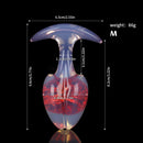 Aurora Bean Sprout Crystal Silicone Anal Plug with T-Bar Base - Lurevibe