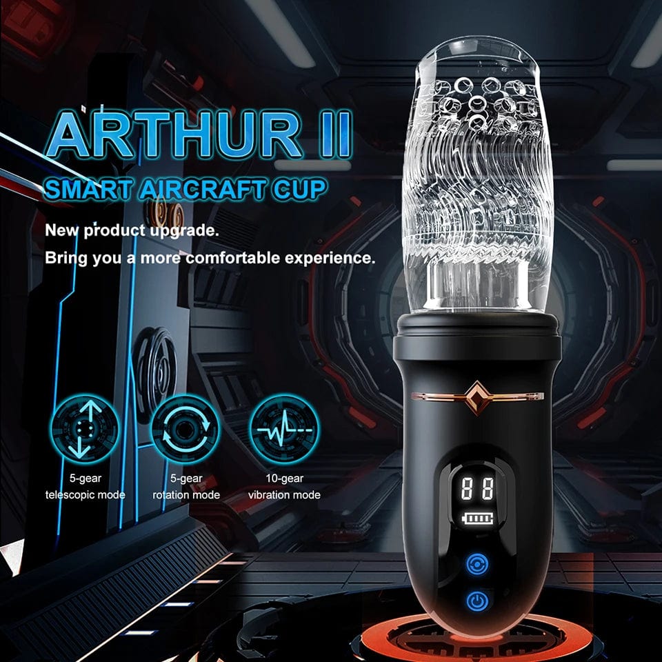 Lurevibe - Gawk Gawk 9000 LED Automatic Electric Piston Rotating Sucker Male Blowjob Masturbator - Lurevibe