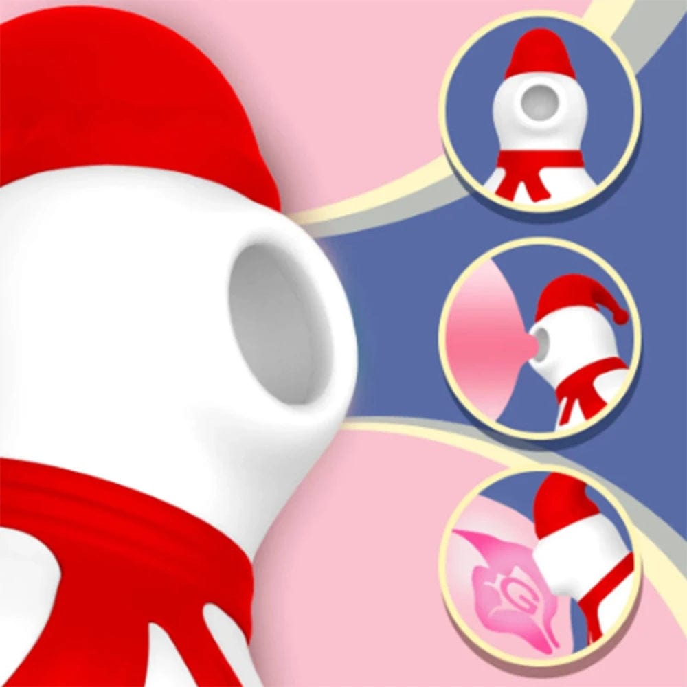 Lurevibe -  Christmas Snowman Vacuum Powerful Sucking Vibrator - Lurevibe