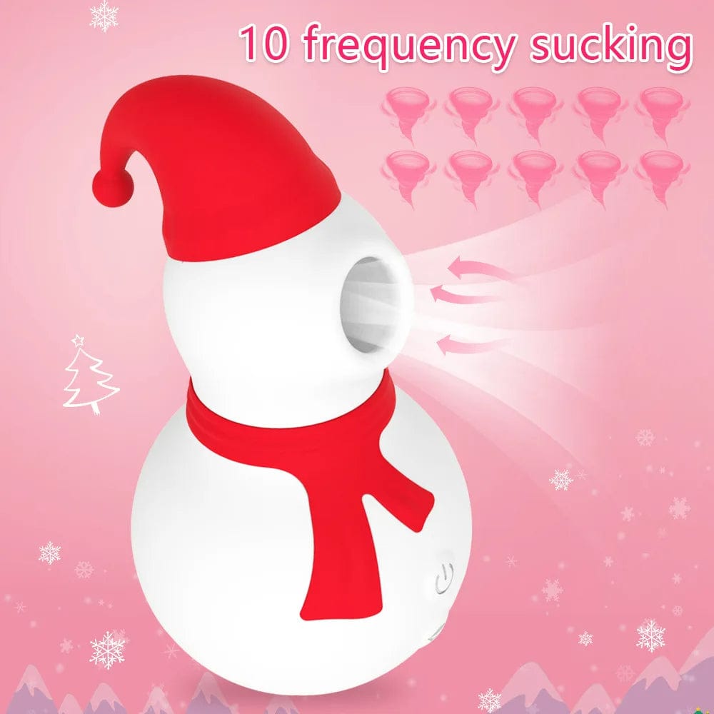 Lurevibe -  Christmas Snowman Vacuum Powerful Sucking Vibrator - Lurevibe
