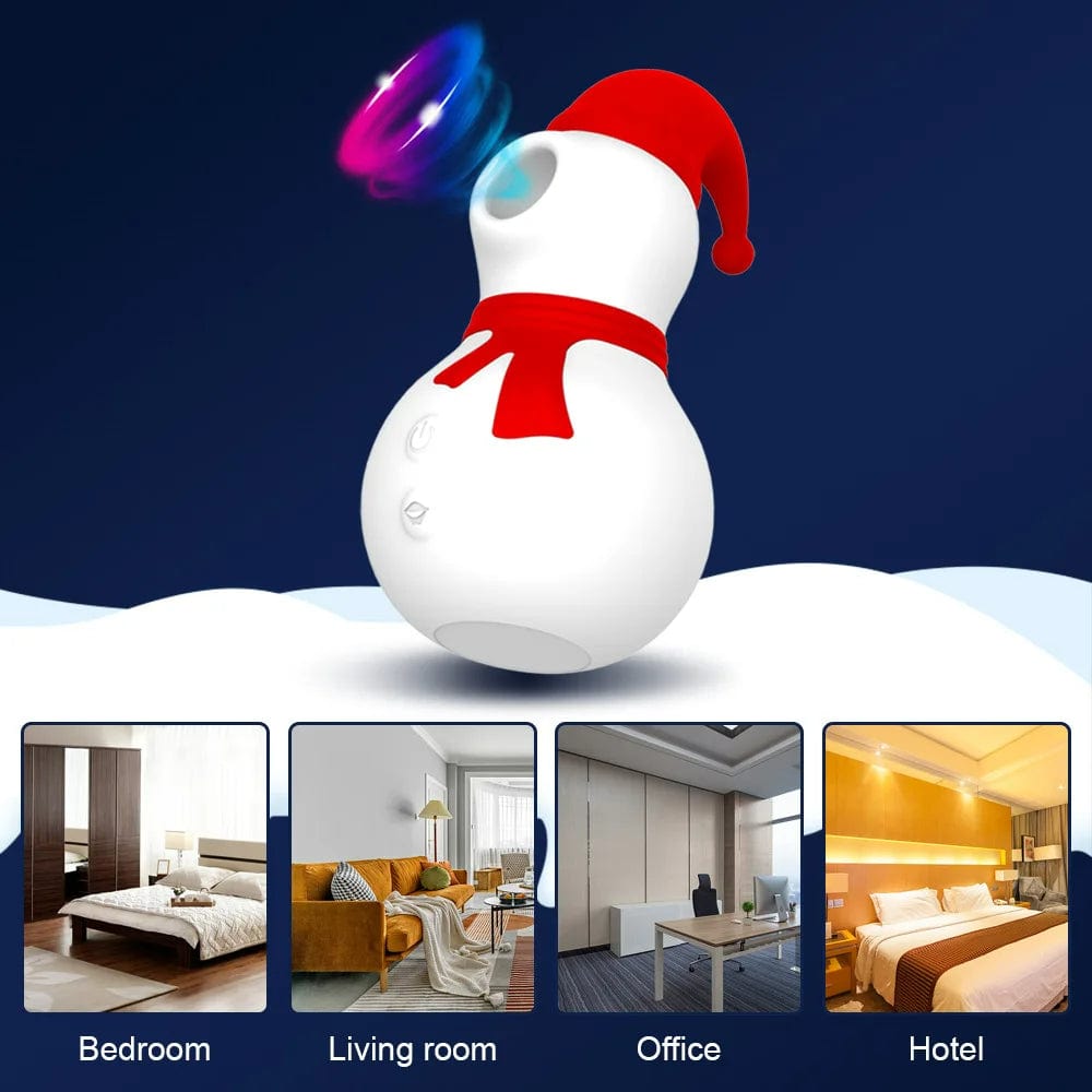 Lurevibe -  Christmas Snowman Vacuum Powerful Sucking Vibrator - Lurevibe