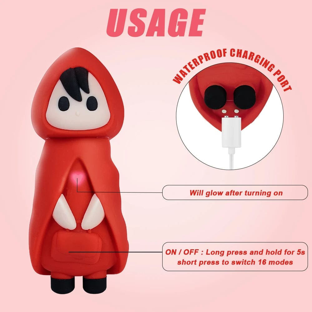 Lurevibe - Little Red Riding Hood Christmas Orgasm Egg Vibrating Clitoris Nipples Stimulator - Lurevibe