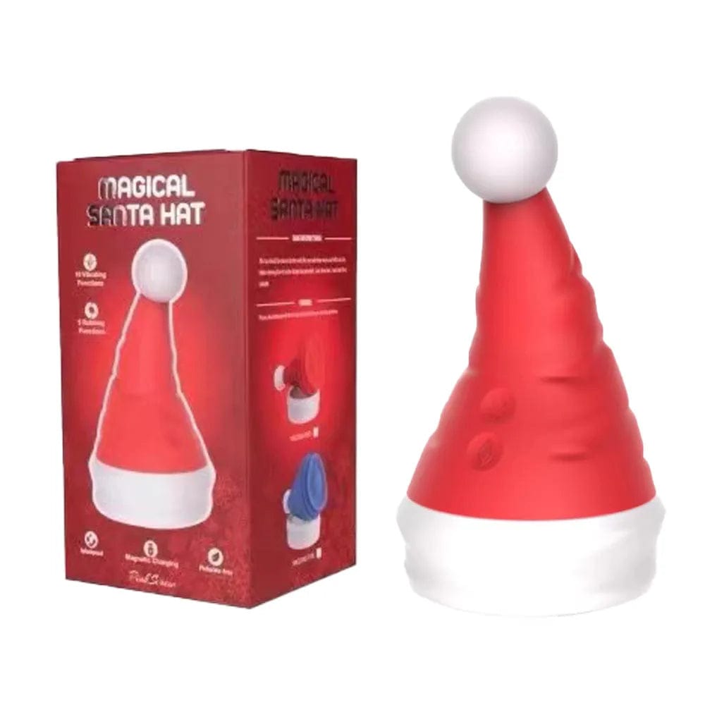 Lurevibe - Santa Hat Vibrator 15 Speed Cunnilingus Masturbator Clit G-Spot Stimulator For Christmas - Lurevibe