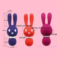 Bunny Vibrator Nipple Clamps Estimulador Clitoris Vibrator - Lurevibe