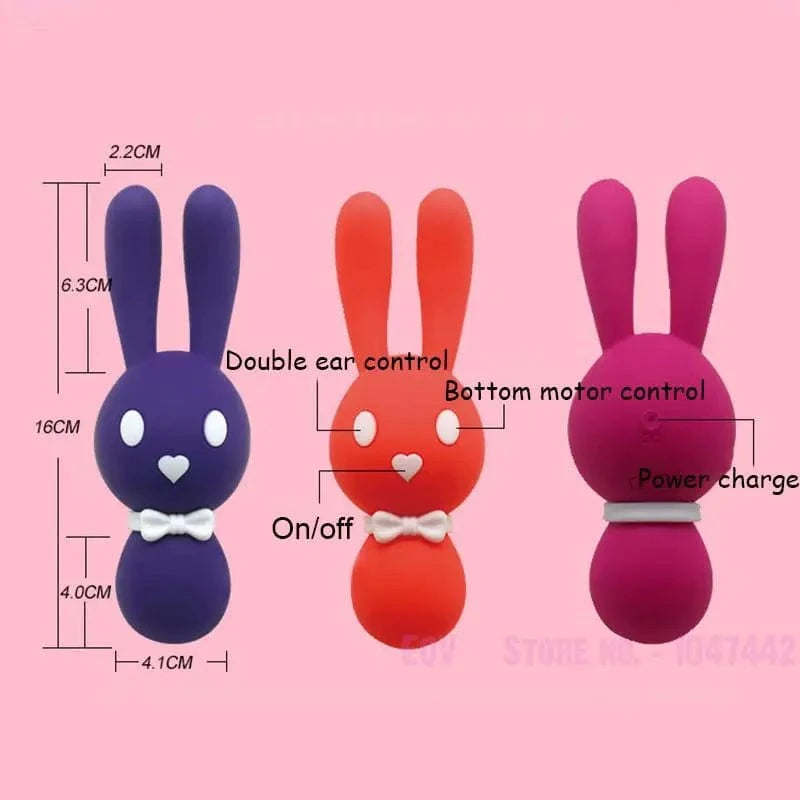 Bunny Vibrator Nipple Clamps Estimulador Clitoris Vibrator - Lurevibe