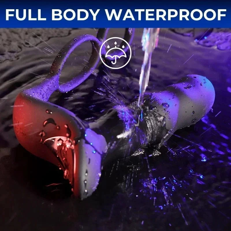 Massager Masturbation 9 Frequency Remote Control Anal Vibrator with Cock Ring - Lurevibe
