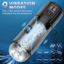 2 in 1 Waterproof Auto Suction Vibration Male Masturbator - Lurevibe