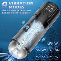 2 in 1 Waterproof Auto Suction Vibration Male Masturbator - Lurevibe