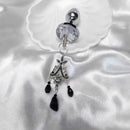 Exquisite Black Gem Diamond Choker with Nipple Clamps - Lurevibe