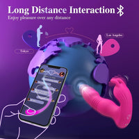 3 In 1 Bunny Wearable Thrusting G Spot Vibrator App Remote Control - Lurevibe
