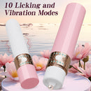 Lipstick Tongue Licking Clitoral G Spot Vibrator