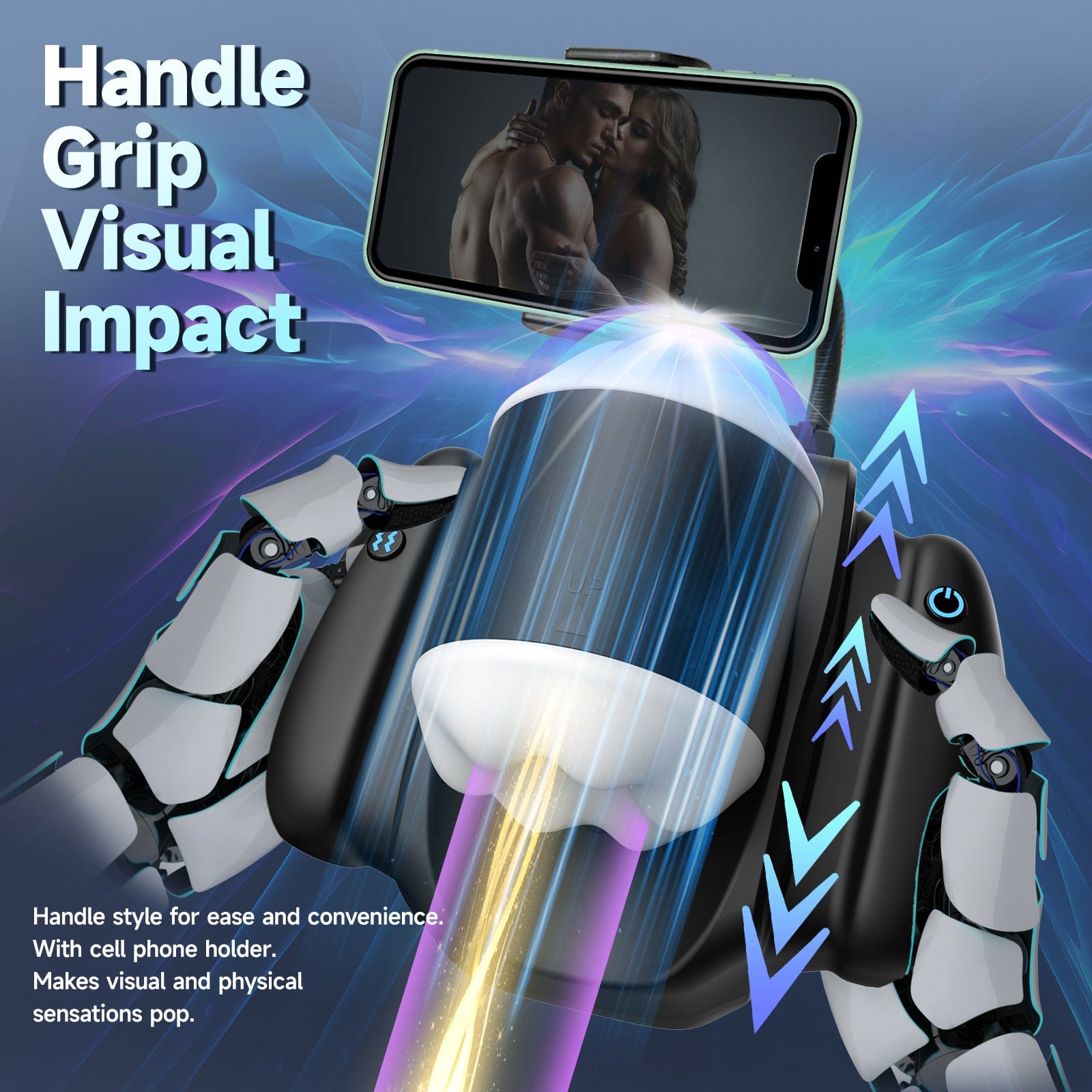 APP Controlled Male Masturbation Cup 10 Vibration Modes 3 Thrusting Speeds  Telescopic - Lurevibe
