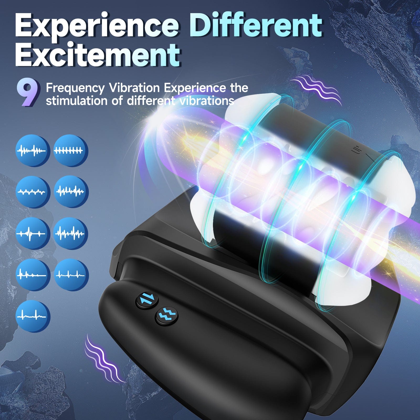 APP Controlled Male Masturbation Cup 10 Vibration Modes 3 Thrusting Speeds  Telescopic - Lurevibe