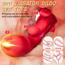 4 In 1 Rose Tongue Swing Vibrating G-Spot Clitoral Stimulation Dildo Machine - Lurevibe