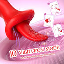 Big Mouth Clitoris Suction G Spot Vibrator with 10 Tongue Licking Modes - Lurevibe