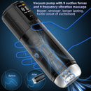 2 in 1 Waterproof Auto Suction Vibration Male Masturbator - Lurevibe