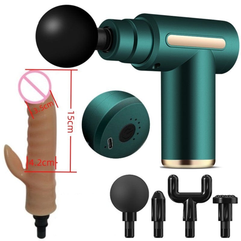 Massage Gun Modified Hand-Held Cannon Head Massage Female Masturbation Penis Back Court Vibrator - Lurevibe