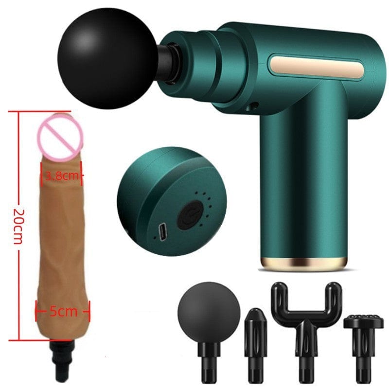 Massage Gun Modified Hand-Held Cannon Head Massage Female Masturbation Penis Back Court Vibrator - Lurevibe
