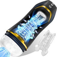 Auto 5 Sucking 10 Vibrating Male Masturbator Sex Toy - Lurevibe