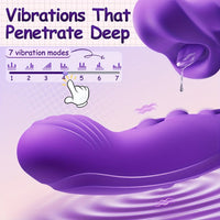 Rose Muncher Clitoris Biting Rolling Ball G Spot Vibrator - Lurevibe