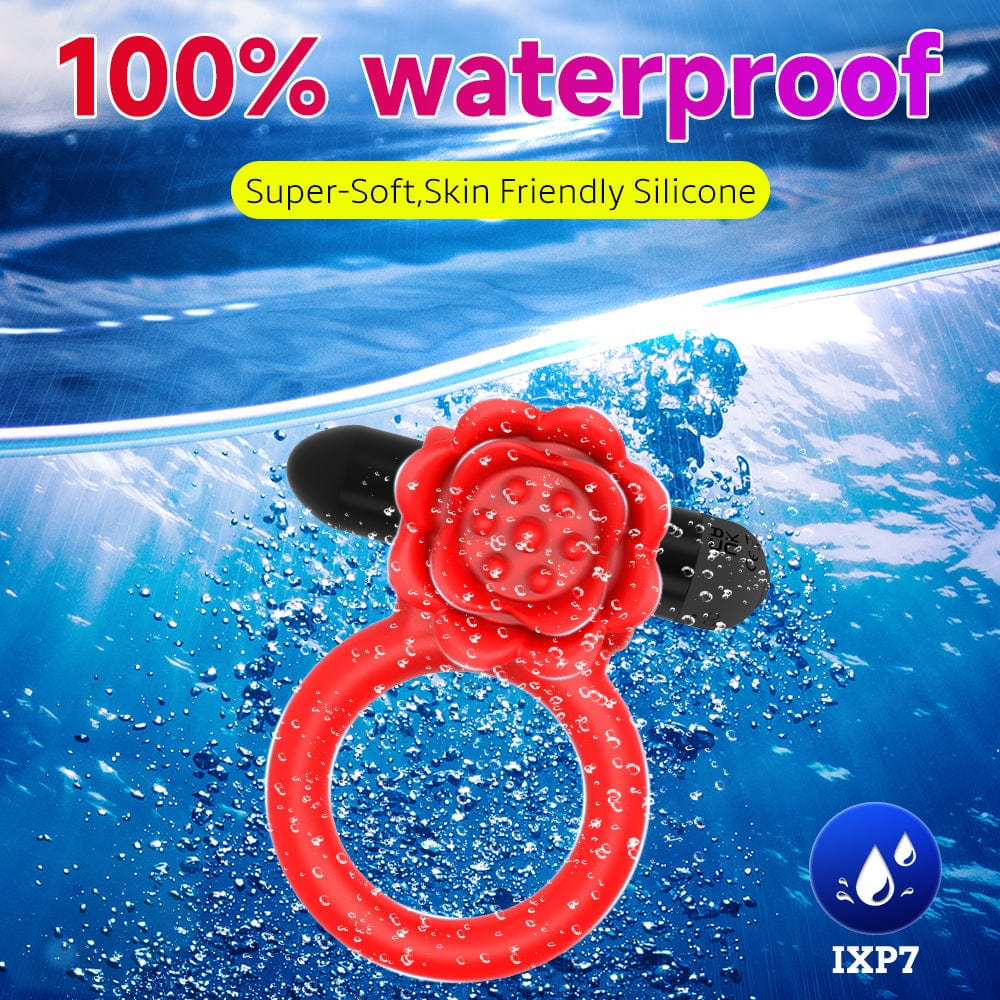 Vibrating Rose Penis Ring Clitoral Stimulation For Couple - Lurevibe