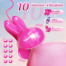 Rabbit Neck-hanging Nipple Clamps Vibrator With APP Control For Couple - Lurevibe