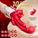 4 In 1 Rose Tongue Swing Vibrating G-Spot Clitoral Stimulation Dildo Machine - Lurevibe