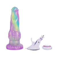 Mixed Color Monster Dildo Auto Thrusting Sex Machine With Suction Cup Base
